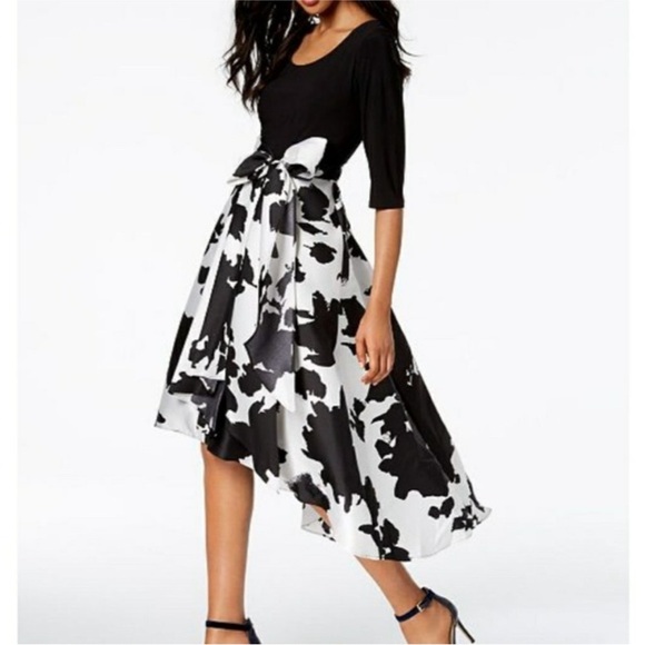 R & M Richards Dresses & Skirts - R & M Richards Collection Hi - Lo Black and White Dress